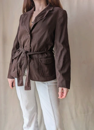 Vintage Anarocci Tailoring Chocolate Brown Blazer Cotton Blend, marca: Vintage, estado: Muito bom, tamanho: L / 40 / 12, €19.00, €20.65 inclui Proteção do Comprador