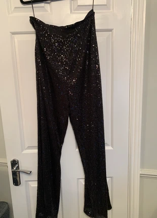 Sequin trouser ladies black Little Mistress by Vogue Williams size 14, brand: Little Mistress, condition: New without tags, size: M / UK 12-14, £10.00, £11.20 includes Buyer Protection