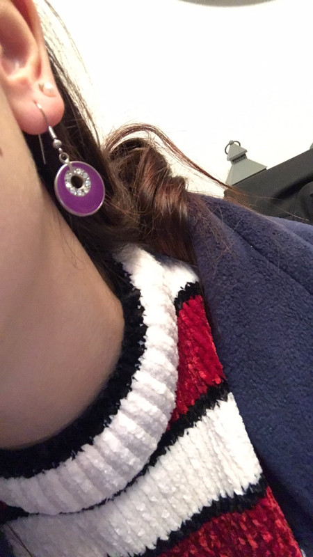 Boucles d’oreilles violettes 3