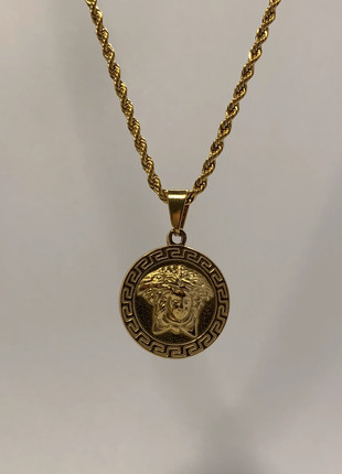 Gold Medusa Necklace 
