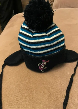 Disney brand Piglet from Winnie the Pooh navy winter hat with strings age 6-9 months, brand: Disney, condition: New without tags, size: 6-12 months, 47 cm, €1.00, €1.75 includes Buyer Protection