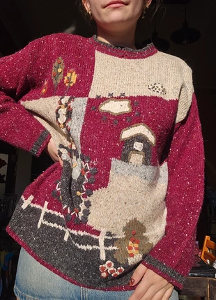 Pull à motif vintage, marque: Vintage Dressing, état: Très bon état, taille: M / 38 / 10, 17,00 €, 18,55 € Protection acheteurs incluse