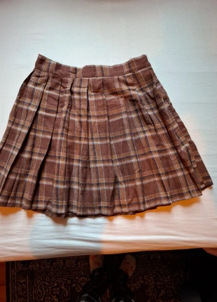 Bruin kort plaid rokje, marque: Shein, état: Très bon état, taille: S / 36 / 8, 3,00 €, 3,85 € Protection acheteurs incluse