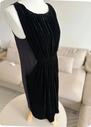 robe noire velours bel air sans manches plissée taille t2 élégante zip dos neuve, brand: Bel-Air, condition: New without tags, size: M / 38 / 10, €20.00, €21.70 includes Buyer Protection Pro