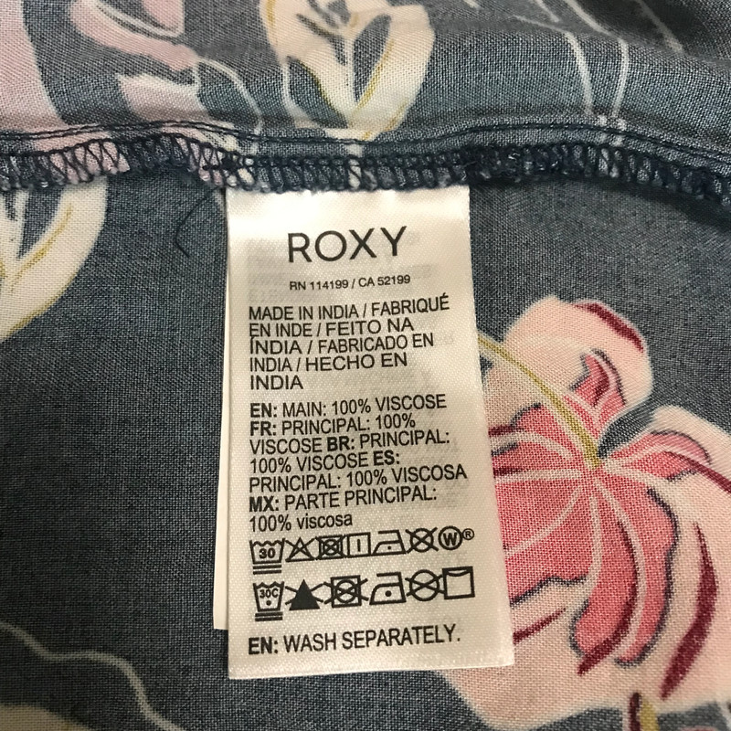 Roxy Girl Blue Tropical Print Girls Summer Dress Size 14 XL 4