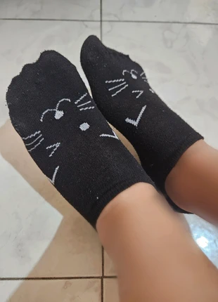 Calzini fantasmini neri donna 36 / 37 con fantasia gatto socks, marque: Donna, état: Satisfaisant, taille: S | 35–38, 20,00 €, 21,70 € Protection acheteurs incluse