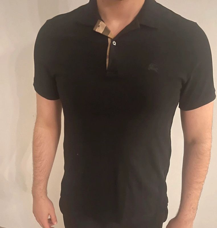 Originele Burberry zwarte polo t-shirt 5