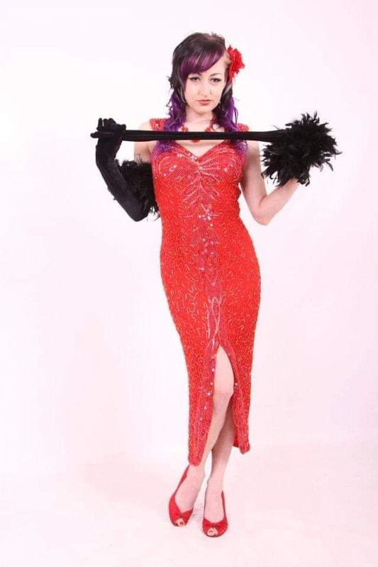 Red sales burlesque costume