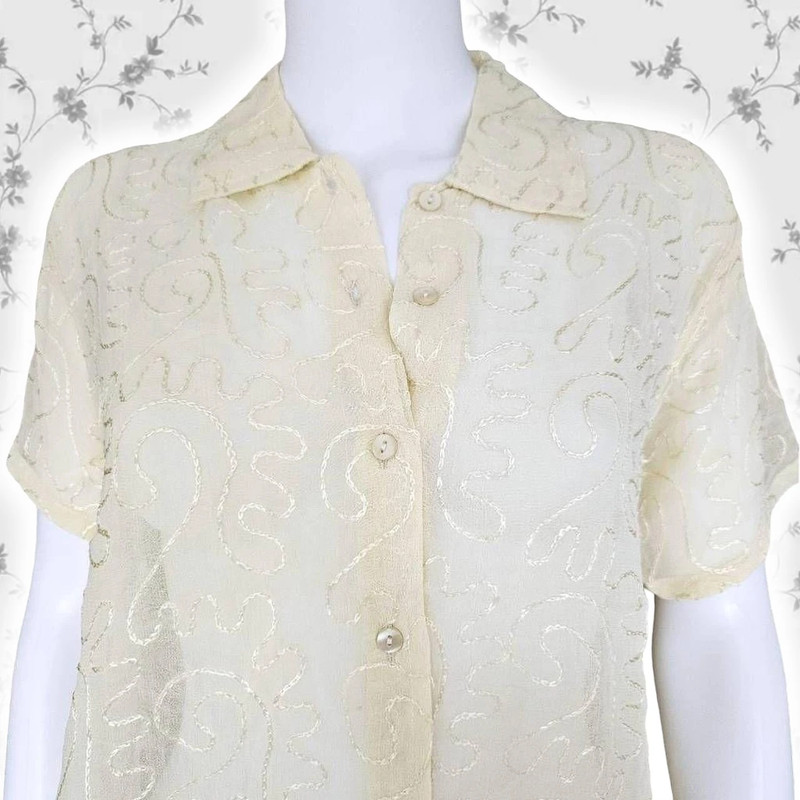 vintage mesh embroidered blouse 2