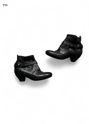 Bottines en cuir noir Airstep A.S.98 à talon et brides – Pointure 37, marque: A.S.98, état: Très bon état, taille: 37, 22,00 €, 23,80 € Protection acheteurs incluse