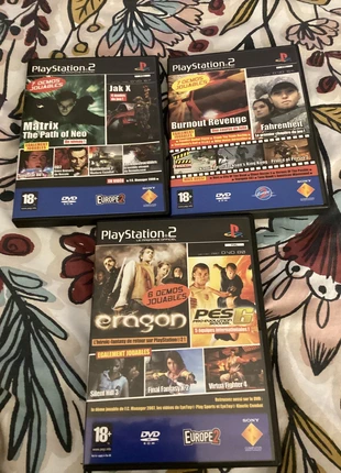 Lot de 3 DVD Démos Officielles PlayStation 2 – Éditions Europe 2 / OPS2M – Sony, zustand: Gut, 9,99 €, 11,19 € inklusive Vinted-Käuferschutz