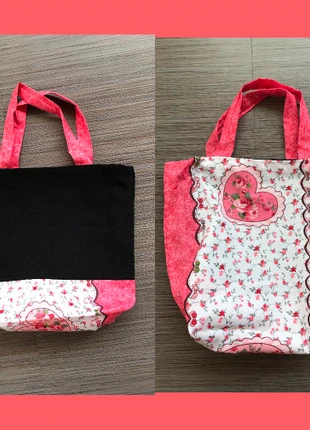 Tote Bag réversible imprimé fleuri et noeuds, marca: Handmade, estado: Nuevo sin etiquetas, 9,00 €, 10,15 € Protección al comprador incluida