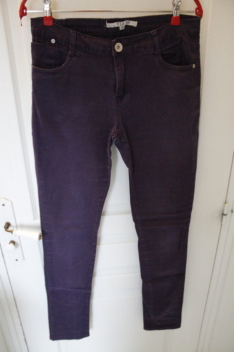 Pantalon slim violet 1