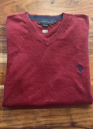 Débardeur Us Polo Assn Manche Courte Pull T shirt Sans Manche Bordeaux a Carreaux Brodé Col V M, brand: U.S. Polo Assn., condition: Very good, size: M, €7.90, €9.00 includes Buyer Protection Pro