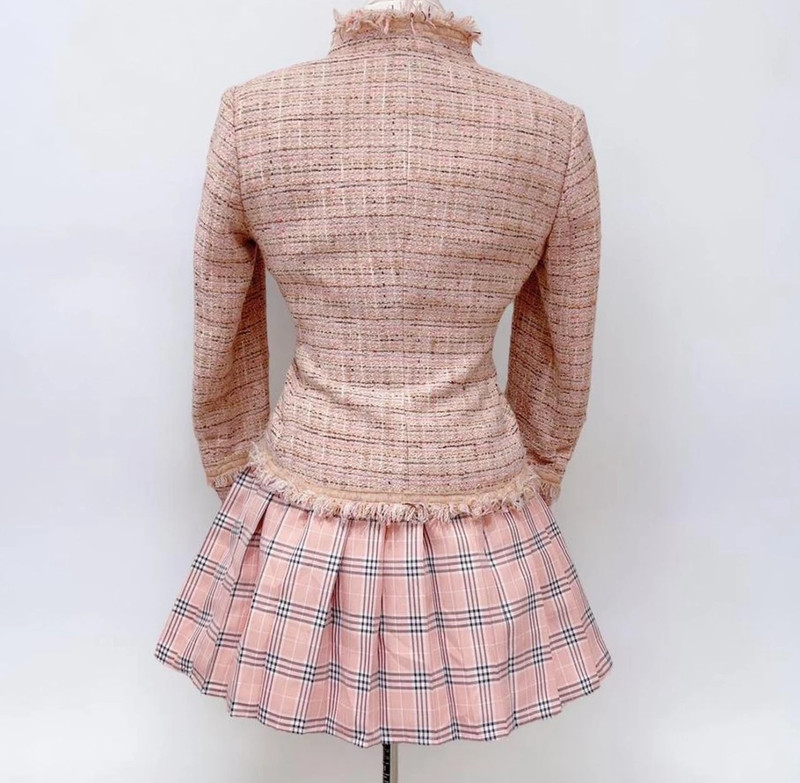 vintage brown and pink tweed set 2