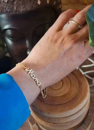 Pulsera acero inoxidable dorada regalo mamás. Nueva., brand: nya accesorios, condizioni: Ottime, €9.00, €10.15 include la Protezione acquisti