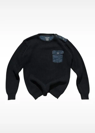 Pull Y2K / Vintage - Noir - Côtelée avec détail en jeans - Taille M, marke: Vintage Dressing, zustand: Sehr gut, größe: M / 38 / 10, 22,00 €, 23,80 € inklusive Vinted-Käuferschutz