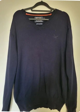 pull col V bleu marine 100% coton taille L en tres bon état, brand: Vintage Dressing, condition: Very good, size: L, €12.00, €13.30 includes Buyer Protection
