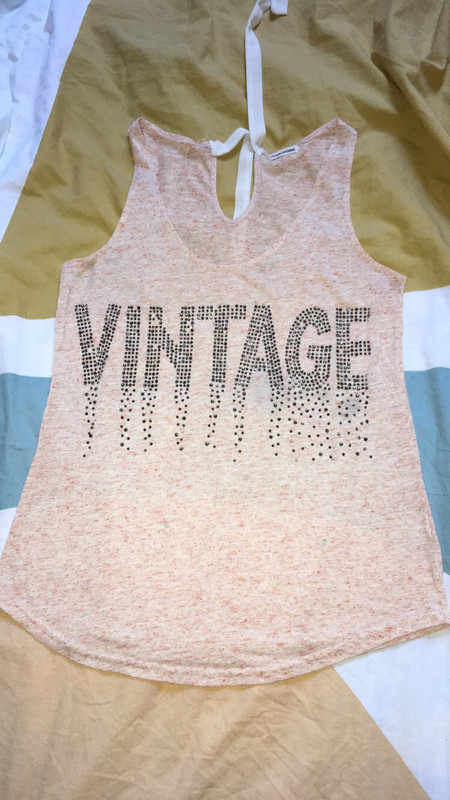 Tee shirt « vintage » rose oranger  1