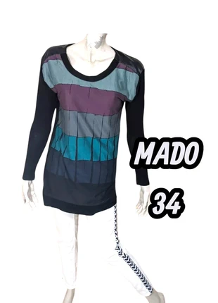 Mado et les autres Taille 34 sweat shirt manches longues noir bleu violet, brand: MADO, condition: Very good, size: XS / 34 / 6, €4.98, €5.93 includes Buyer Protection Pro