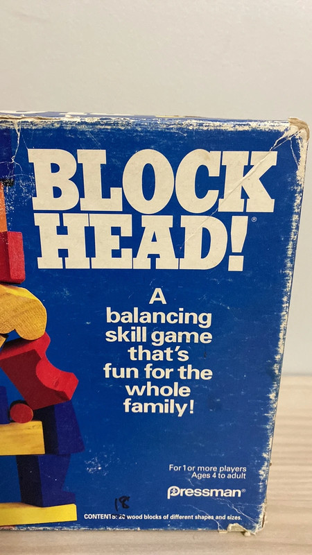 Vintage Block Head Balancing Stacking game 3