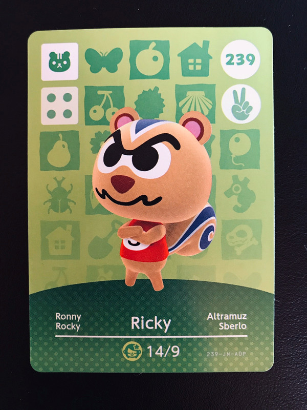 Carte amiibo Animal Crossing Rocky 🌼 239