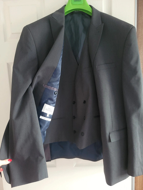 Next blazer with vest grey color size 48 R worn once occasion | Vinted