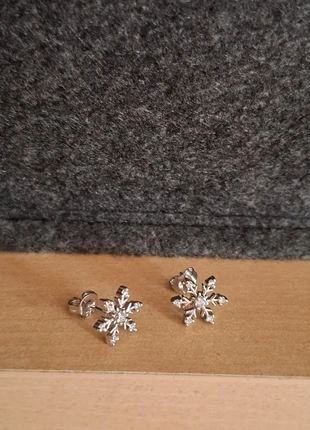 Boucles d'oreilles puces flocons de neige en argent, marque: APM Monaco, état: Neuf sans étiquette, 16,00 €, 17,50 € Protection acheteurs incluse