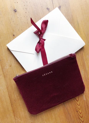 Pochette trousse bordeaux en velours Sézane NEUVE, marca: Sézane, estado: Nuevo con etiquetas, 25,00 €, 26,95 € Protección al comprador incluida