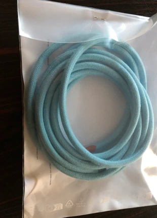 Fil électrique tissu bleu azur 3 mètres neuf, marque: Lumiere, état: Neuf sans étiquette, 11,00 €, 12,25 € Protection acheteurs incluse