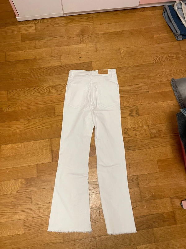 Pantalones vaqueros mujer largos blancos 2