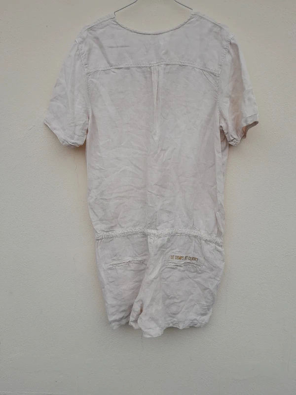 Combinaison short en lin de la marque Le Temps des Cerises - Taille 40 - photo numéro 2