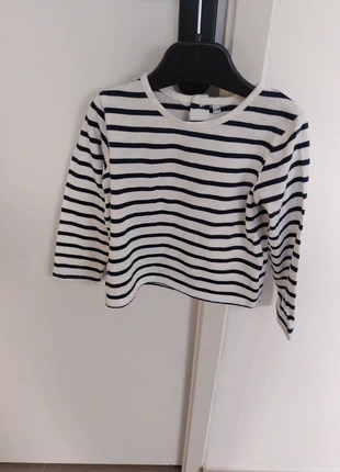 T shirt manche longue rayé, marca: Leclerc, estado: Novo sem etiquetas, tamanho: 18-24 meses / 86 cm, €1.00, €1.75 inclui Proteção do Comprador