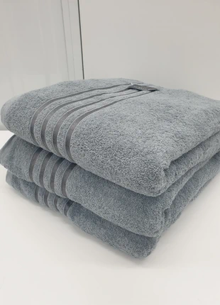 3 x large bath sheets 90 x 150cm, stripe quality dark grey, brand: Snoozeville, condition: Very good, £11.49, £12.76 includes Buyer Protection Pro