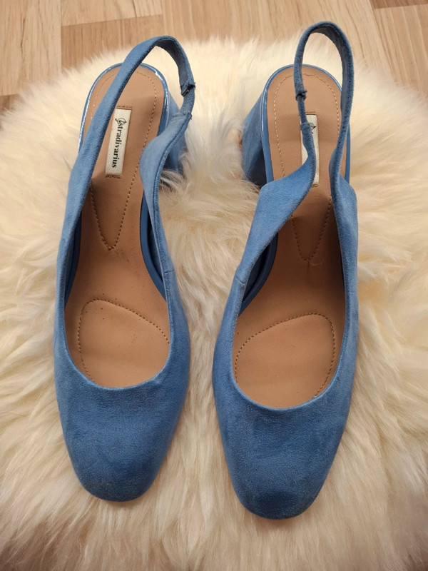 Zapatos de tacón azul 1