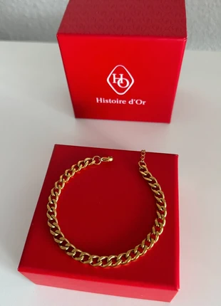 bracelet or chaine large maille gourmette doré neuf en acier inoxydable, marke: histoire d'or, zustand: Sehr gut, 16,00 €, 17,50 € beinhaltet Vinted-Käuferschutz Pro