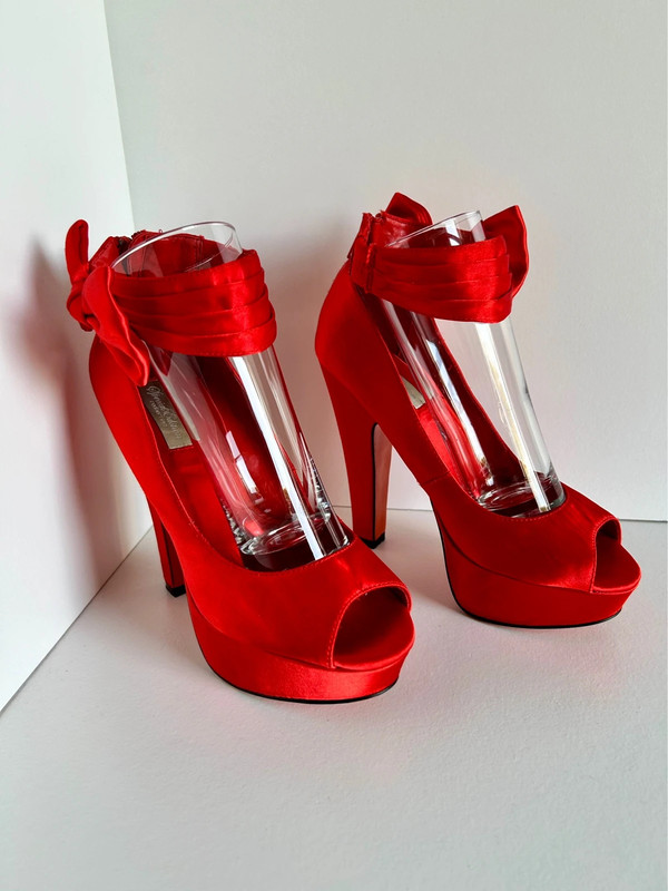 Red Satin 5.5in Heels by Red Herring Special Edition UK Size 5