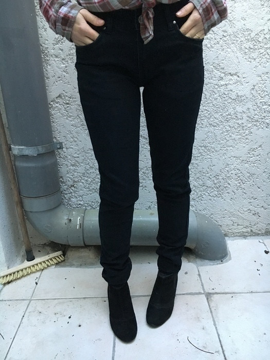 Pantalon slim noir 1
