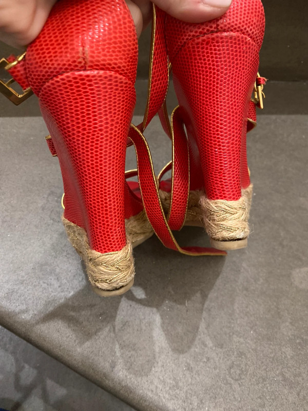 Sandali alti rossi Made in italy 5