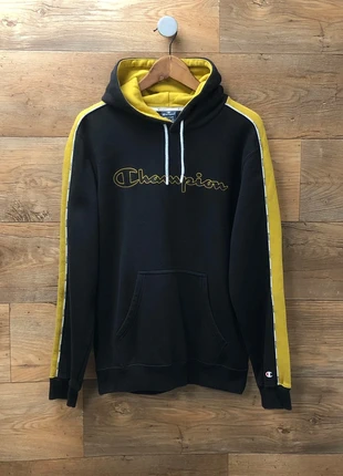 Hoodie/ sweat capuche / champion/ Noir Jaune / Taille M, merk: Champion, staat: Heel goed, maat: M, € 12,00, € 13,30 inclusief Kopersbescherming