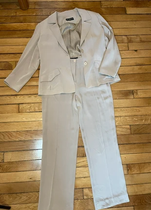 Ensemble tailleur Écaille gris-beige T42 – fluide et élégant, brand: Vintage Dressing, condition: Very good, size: XL / 42 / 14, €8.00, €9.10 includes Buyer Protection