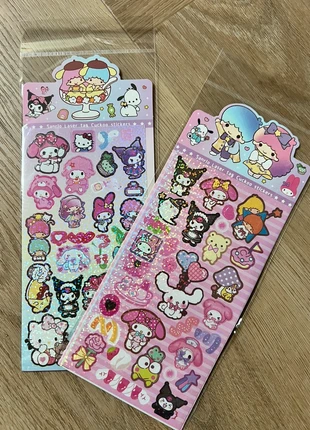 Kawaii stationery glitter stickersheet bundel Kiki en lala 2x, sanrio character glitter stickers, marque: Sanrio, état: Neuf sans étiquette, taille: Taille unique, 1,35 €, 2,12 € Protection acheteurs incluse