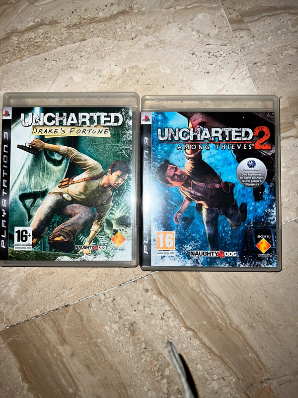 Playstation 3 PS3 Games Lot Uncharted Drakes Fortune, Uncharted 2 Among  Thieves