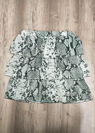 🐍 Snakeskin Ruffle Mini Skirt – Size S🐍, marca: Sassyclassy, estado: Muy bueno, tamaño: S / 36 / 8, 6,00 €, 6,30 € Protección al comprador incluida