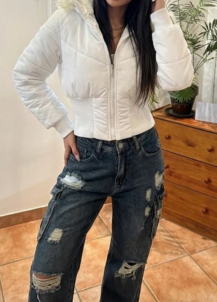 Doudoune Courte Blanche – Capuche Fourrure & Style Y2K - Taille S, brand: Moliav, condition: Very good, size: S / 36 / 8, €69.90, €74.10 includes Buyer Protection