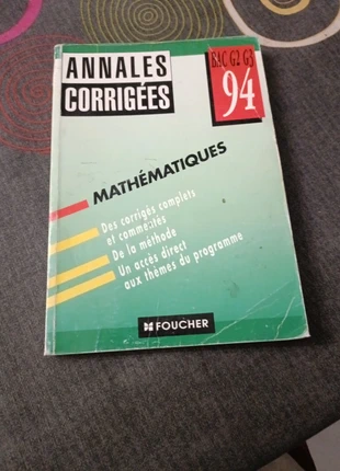 Annales corrigées mathématiques, état: Très bon état, 1,25 €, 2,01 € Protection acheteurs incluse