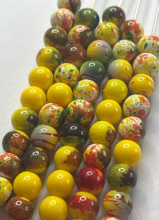 A682, lot spécial jaune, 50 perles en verre de 8mm, staat: Nieuw zonder prijskaartje, € 4,00, € 4,90 inclusief Kopersbescherming Pro
