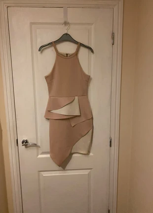 Quirky and chic pink and cream party dress size 8 by River Island, brand: River Island, condition: Good, size: S / 8, £5.55, £6.53 includes Buyer Protection