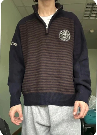 Quarter zip river Woods en laine d’agneau rayé usa vintage, marke: Vintage Dressing, zustand: Sehr gut, größe: L, 28,00 €, 30,10 € inklusive Vinted-Käuferschutz