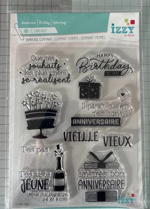 Tampon transparent « anniversaire » Izzy, marque: IZZY, état: Très bon état, 5,00 €, 5,95 € Protection acheteurs incluse